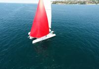 trimaran neel 45 sailing with gennaker